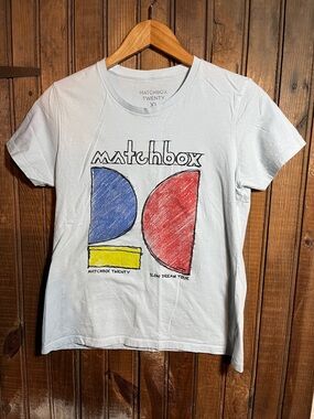 Matchbook Twenty’s Tee in Light Blue with Multicolor Print